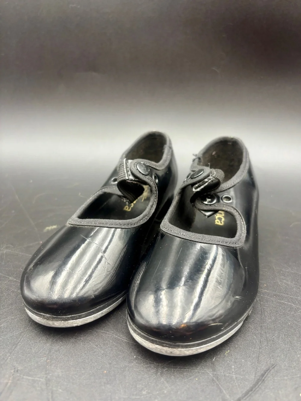 Só Dança TA37 Child Wide Tap Shoes Black Patent Mary Jane Size 10.5W